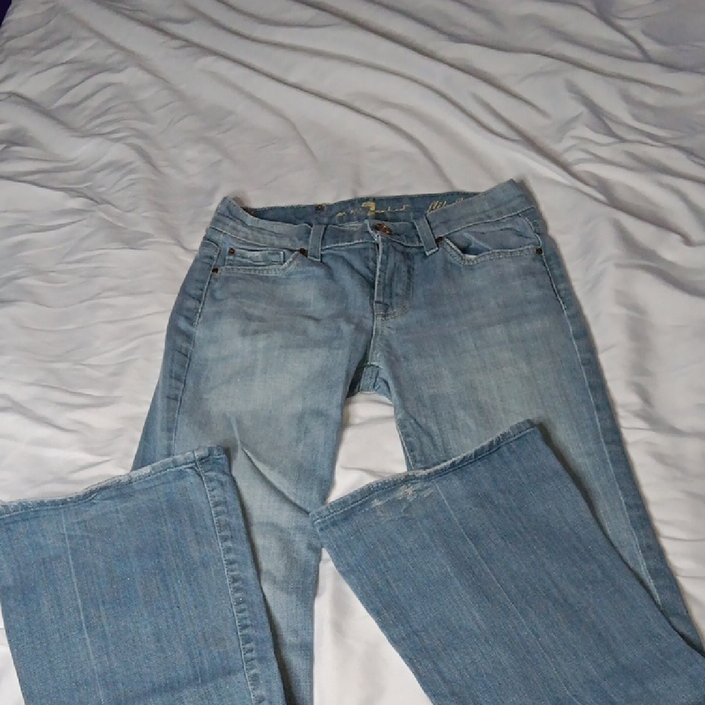 7 For All Mankind Flip Flop Blue Women's Jeans